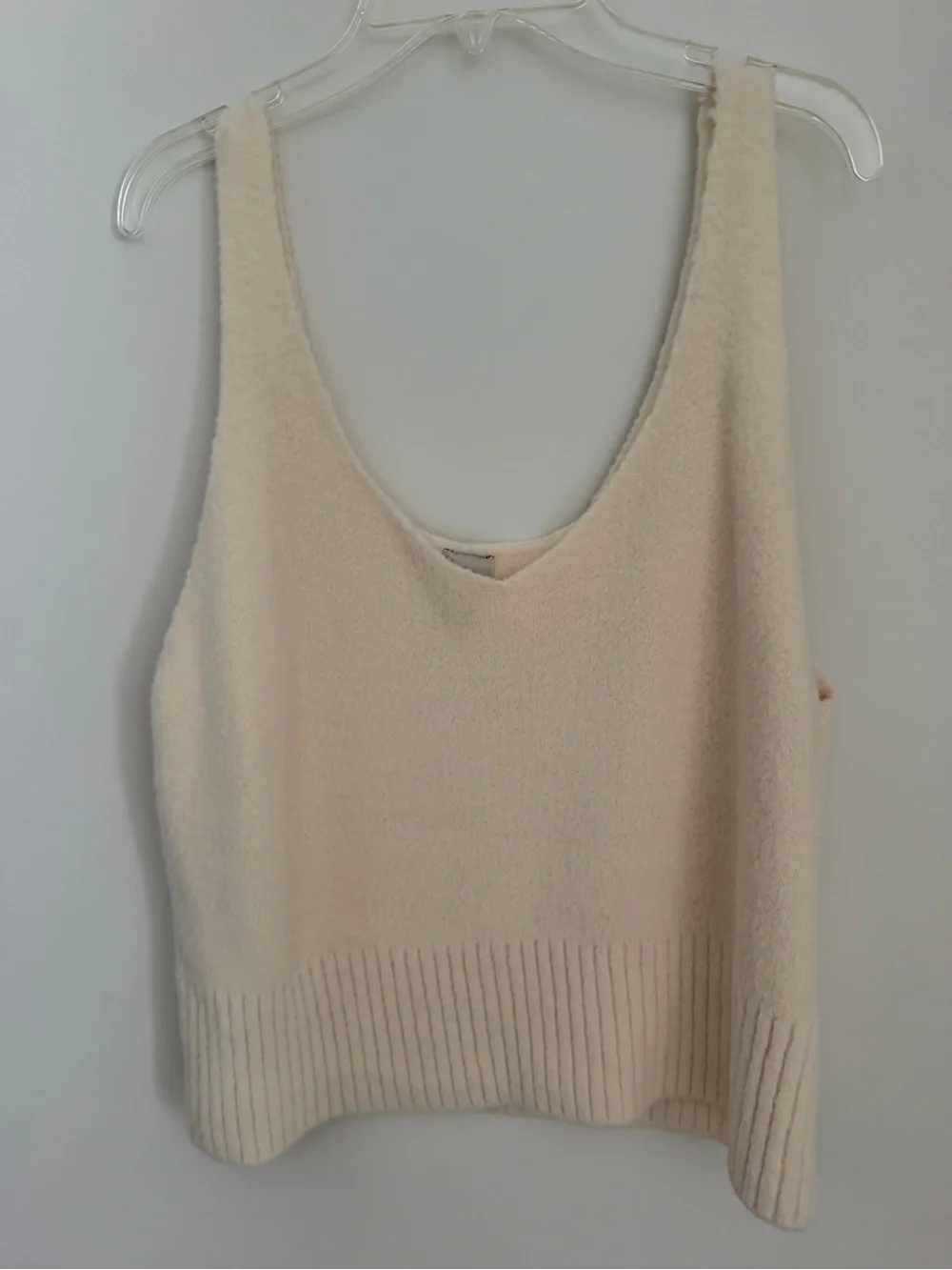 A NEW DAY - Cozy Cream V-Neck Sweater Set with Matching Cardigan - Women’s Large